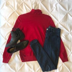 Red Turtle Neck Sweater